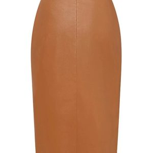 Y2K Grunge Wrap Front Leather Midi Skirt - Retro 90s Fashion, Summer Party Outfit