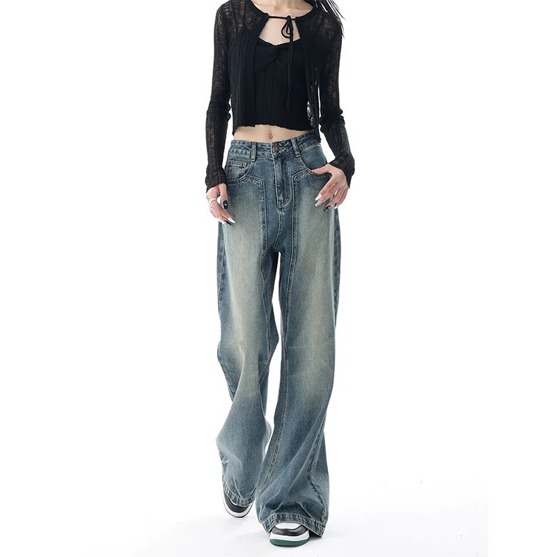 Y2K Harajuku High Waist Baggy Jeans - Streetwear Hip-hop Women's Pants