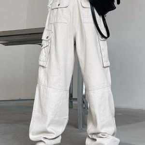 Y2K High Waist Baggy Cargo Pants - 90s Grunge, Retro Hip Hop, Summer Y2K Out