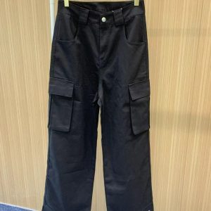 Y2K High Waist Cargo Pants - 90s Grunge, Retro Style, Summer Y2K Outfits, Y