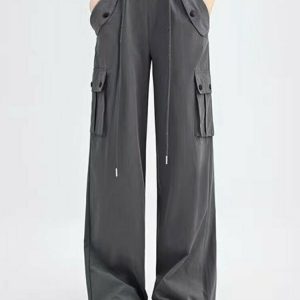 Y2K High Waist Cargo Pants - 90s Grunge, Retro, Summer Outfits, Y2K Fashion Essentials