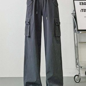 Y2K High Waist Cargo Pants - 90s Grunge, Retro, Summer Outfits, Y2K Fashion Essentials