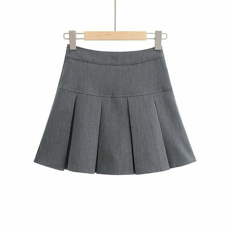 Y2K High Waist Pleated Mini Skirt - 90s Grunge, Retro Summer, Pastel Goth, Club