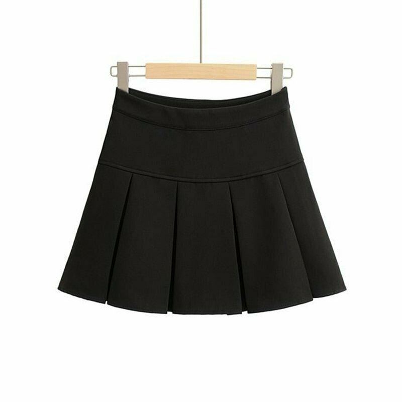 Y2K High Waist Pleated Mini Skirt - 90s Grunge, Retro Summer, Pastel Goth, Club