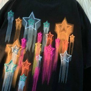 Y2K Kidcore Star T-Shirt - Retro 90s Grunge, Summer Outfits, Popstar & Party Fashion