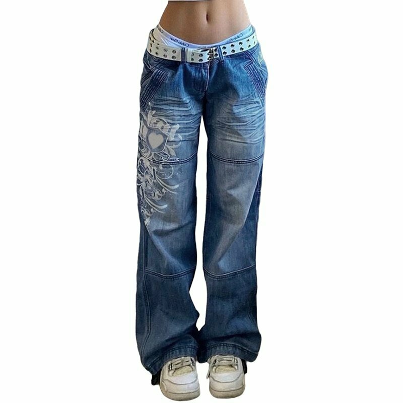 Y2K Low Waisted Pants - 90s Grunge, Retro Style, Summer Outfits, Y2K Fashion