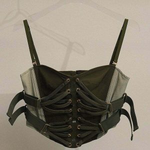 Y2K Off-Shoulder Chic Corset - 90s Grunge, Retro, Summer, Party, and Club