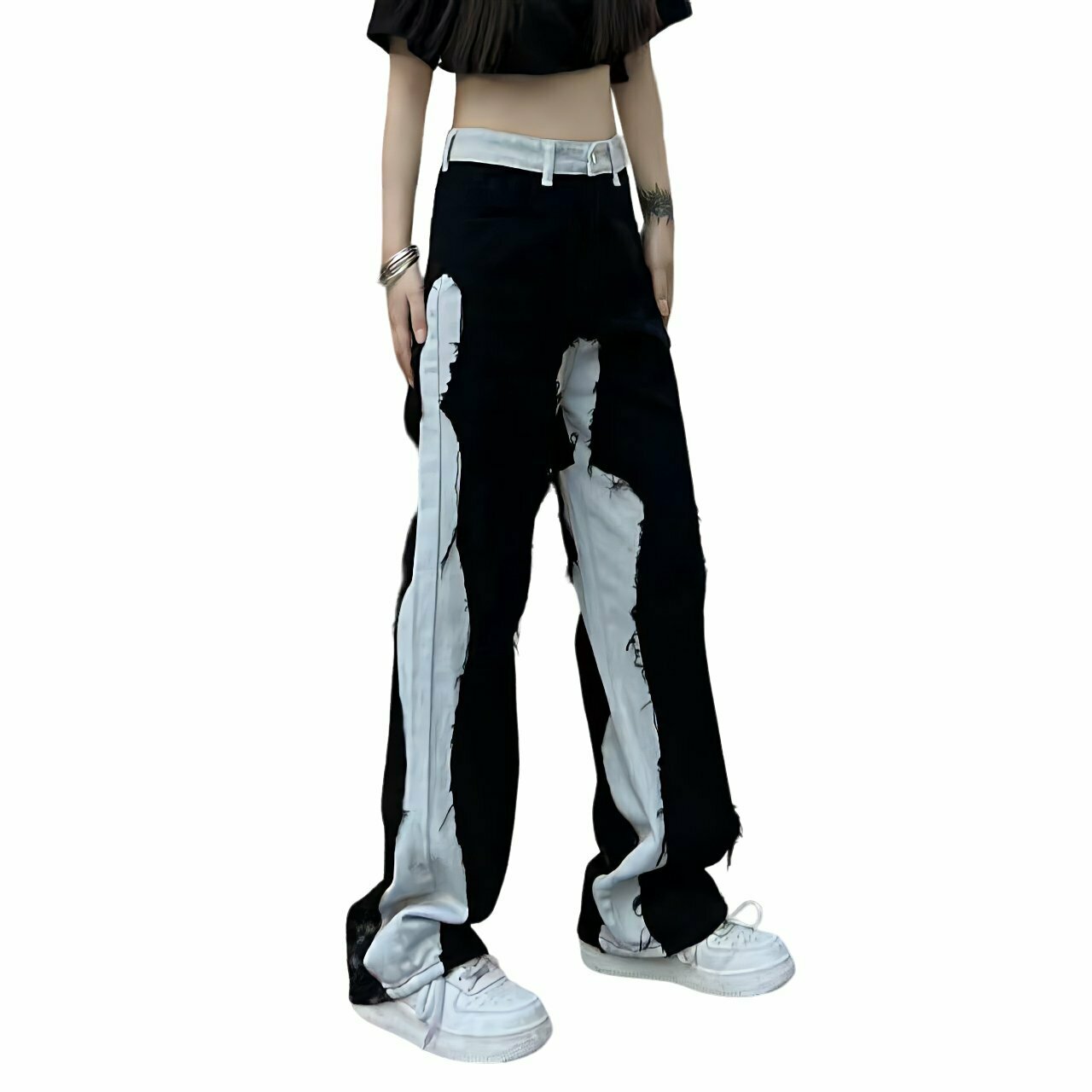 Y2K Oversize High Waist Jeans - Retro 90s Grunge, Summer Y2K Outfits, Hip Hop