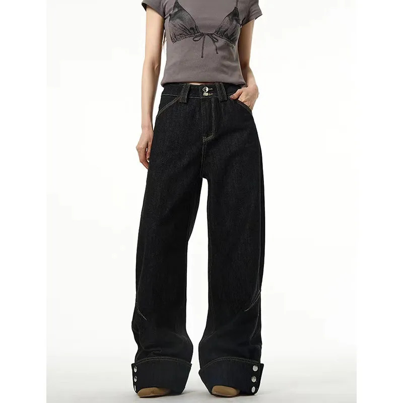 Y2k Oversize Jeans - Women's Vintage Streetwear Denim Trousers