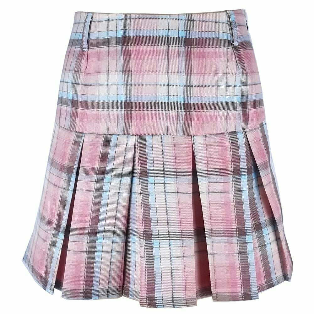 Y2K Pastel Checkerboard Mini Skirt - 90s Grunge, Retro Summer, Y2K Party Outfit