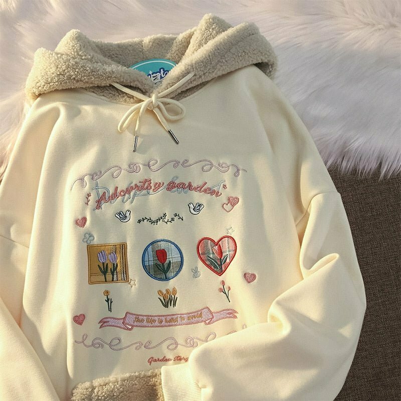 Y2K Pastel Goth Hoodie - Retro 90s Grunge, Summer Y2K Outfits, Vintage Y2