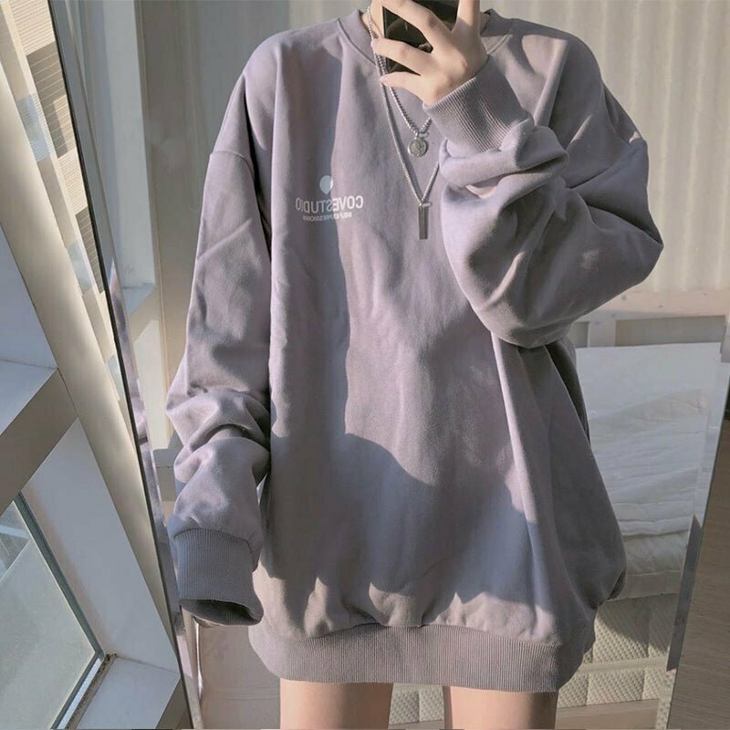 Y2K Pastel Goth Purple Sweatshirt - Retro 90s Grunge, Summer Y2K Outfits, Baby