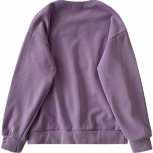 Y2K Pastel Velvet Sweatshirt - Retro 90s Grunge, Summer Outfits, and Club Party Fashion