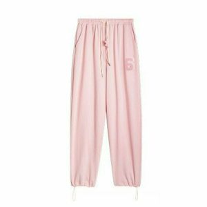 Y2K Pink Jogging Sweatpants - 90s Grunge, Retro, Summer, Party, and Club Outfits