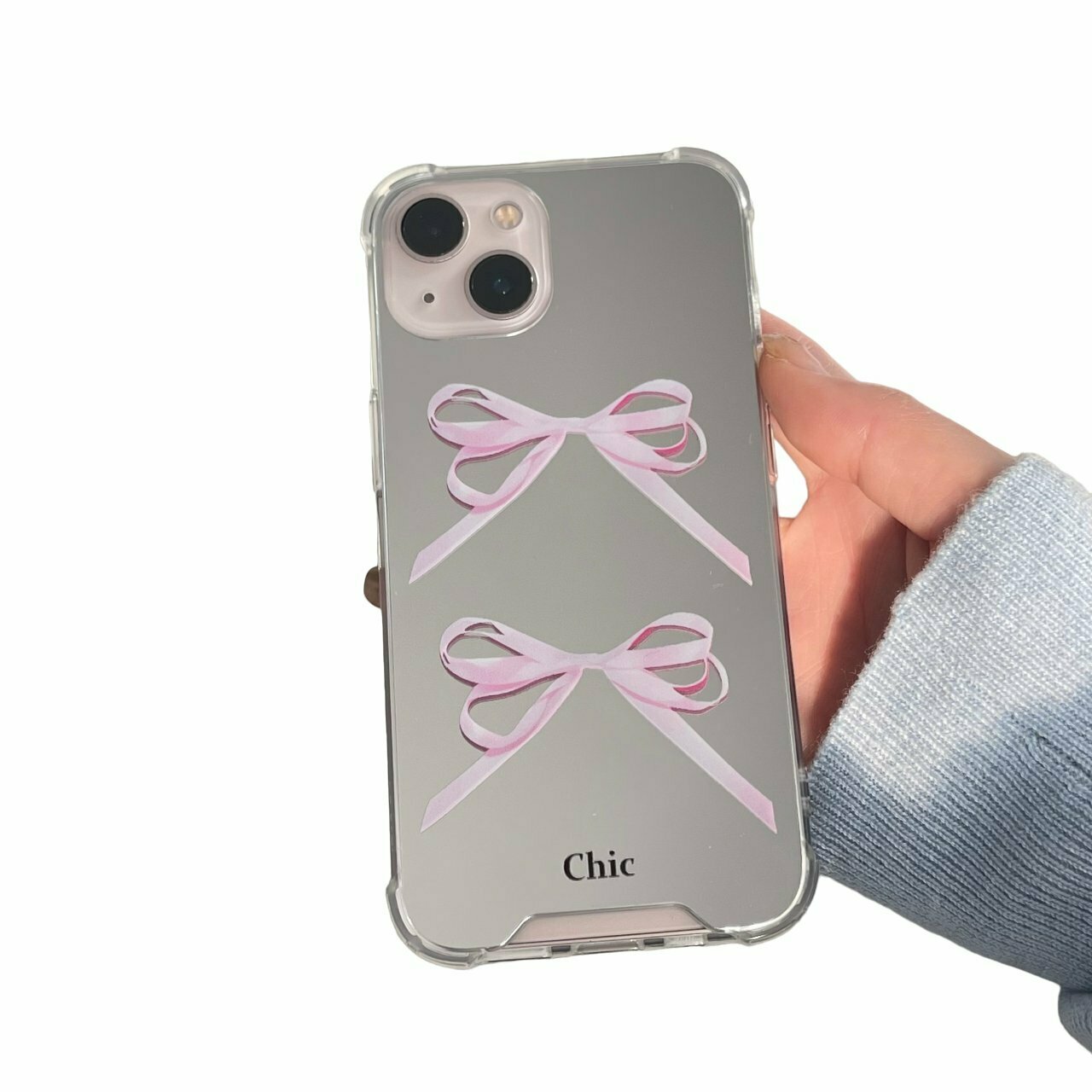 Y2K Pink Ribbon iPhone Case - Retro 90s Grunge, Y2K Fashion, and Pastel Goth