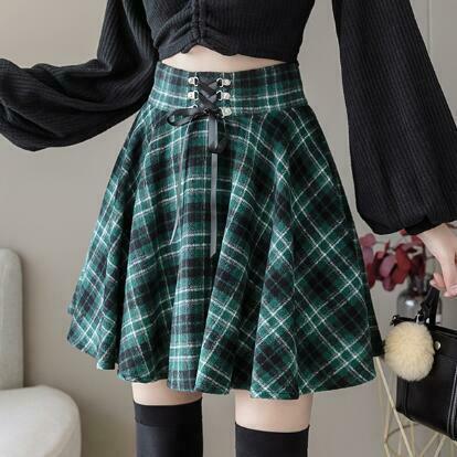 Y2K Plaid Grunge Skirt - Retro 90s Fashion, Summer Outfits, Gothic Y2K,