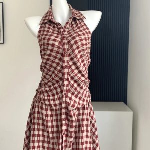 Y2K Plaid Mini Dress - 90s Grunge, Retro Summer Outfit, Y2K Party & Club Fashion