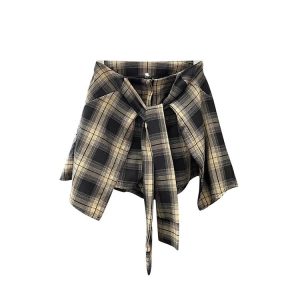 Y2K Plaid Pleated Skirt - 90s Grunge, Retro Summer Outfit, Gothic Y2K Fashion