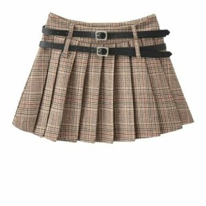 Y2K Preppy Plaid Skirt - 90s Grunge, Retro Summer Outfit, Pastel Goth Fashion