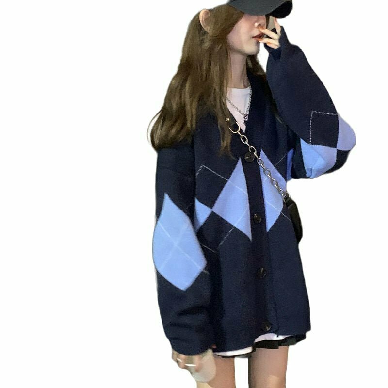 Y2K Retro Collage Cardigan - 90s Grunge, Summer Outfits, Pastel Goth, Y2