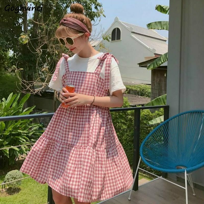 Y2K Retro Kawaii Plaid Dress - 90s Grunge Summer Outfit, Y2K Party & Club Fashion