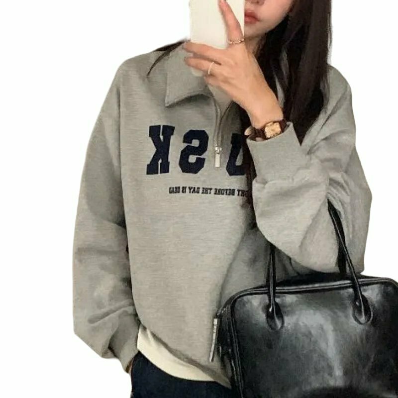 Y2K Retro Letter Zip Sweatshirt - 90s Grunge, Summer Outfits, Y2K Fashion, Past