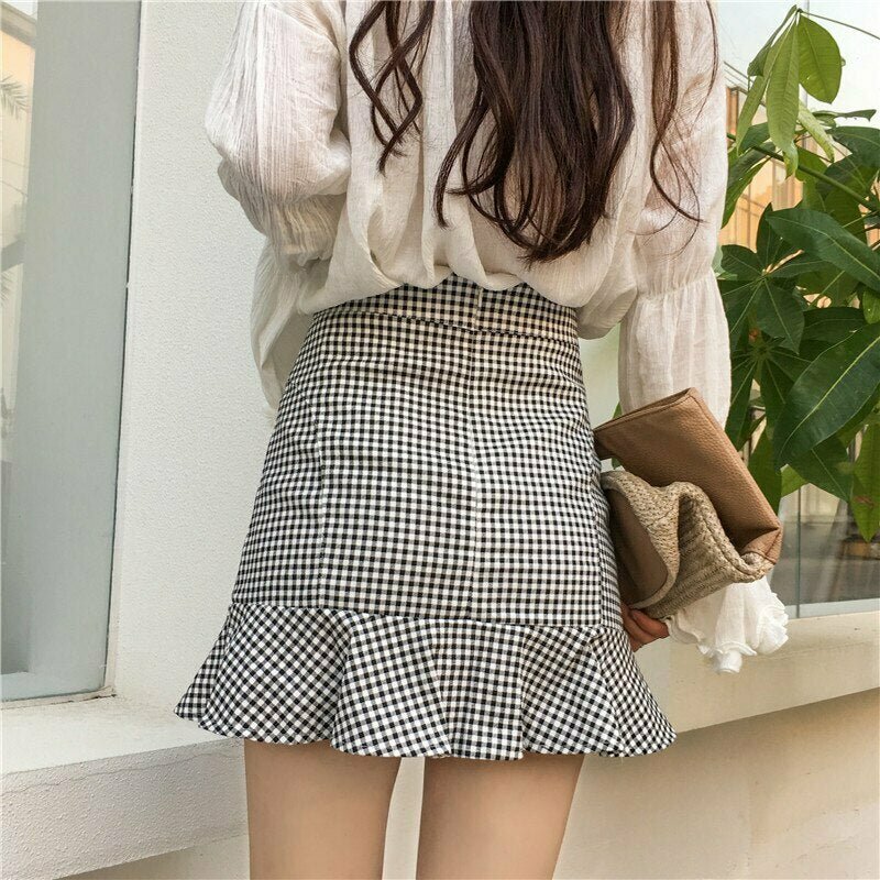 Y2K Retro Plaid Mini Skirt - 90s Grunge, Summer Outfits, Y2K Party &