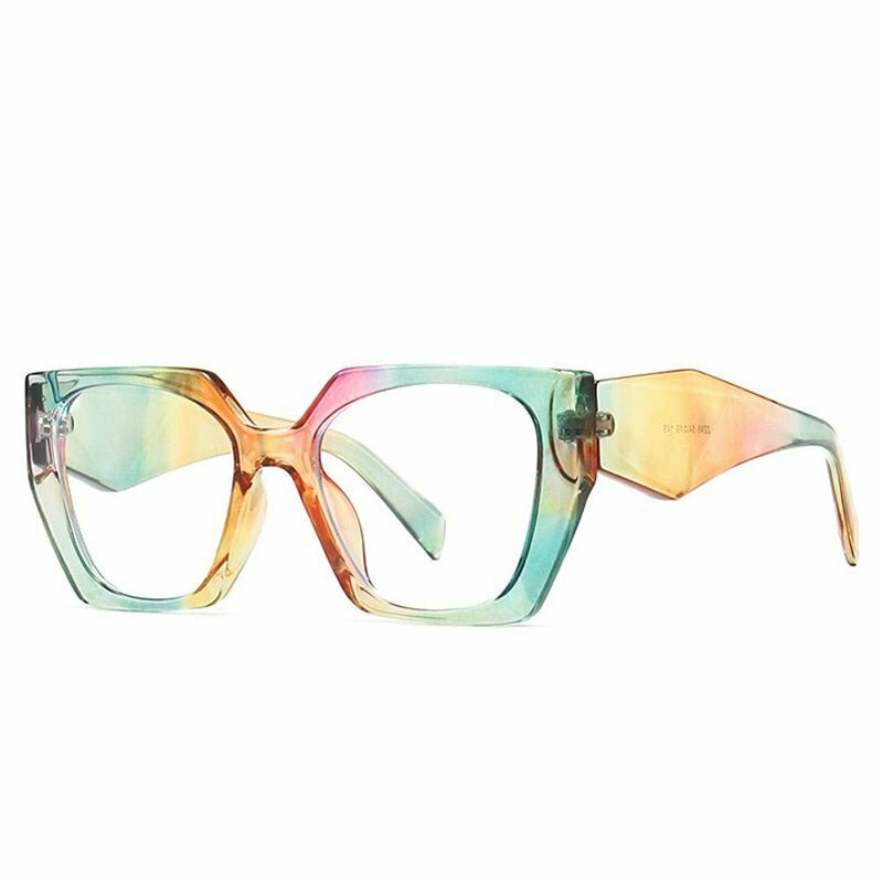 Y2K Retro Polygon Cat Eye Sunglasses - 90s Grunge, Hip Hop, and Summer Fashion