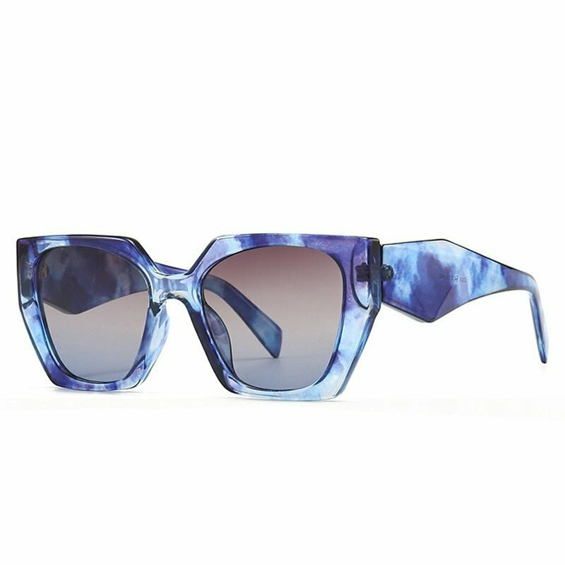 Y2K Retro Polygon Cat Eye Sunglasses - 90s Grunge, Hip Hop, and Summer Fashion