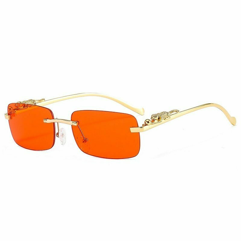 Y2K Retro Rimless Sunglasses - 90s Grunge, Hip Hop, and Pastel Goth Fashion Accessory