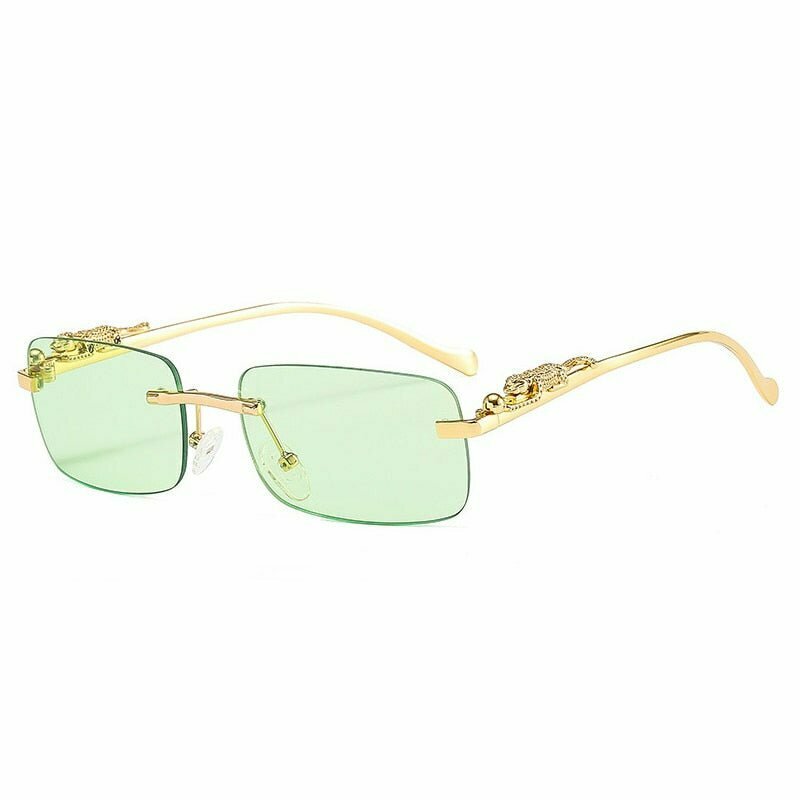 Y2K Retro Rimless Sunglasses - 90s Grunge, Hip Hop, and Pastel Goth Fashion Accessory