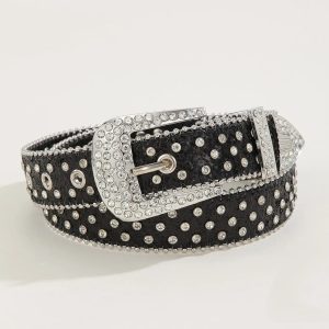 Y2K Rhinestone Belt - Retro 90s Grunge, Gothic, and Summer Party Outfits Accessory