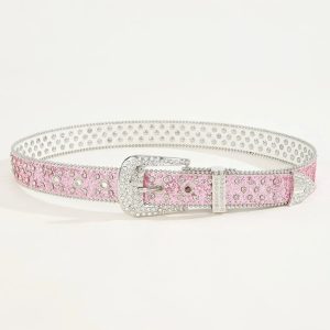 Y2K Rhinestone Belt - Retro 90s Grunge, Gothic, and Summer Party Outfits Accessory