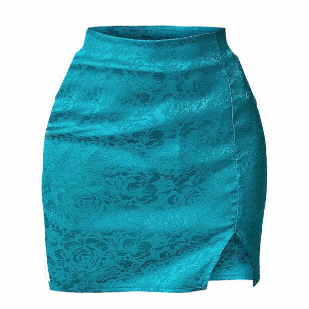 Y2K Satin Skirt - Retro 90s Grunge, Summer Party, Club & Popstar Outfits for