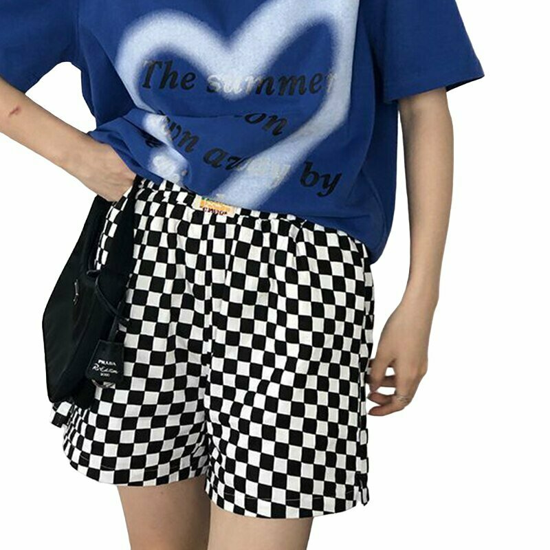 Y2K Skater Girl Plaid Shorts - 90s Grunge Summer Outfit, Retro Y2K Fashion Essentials