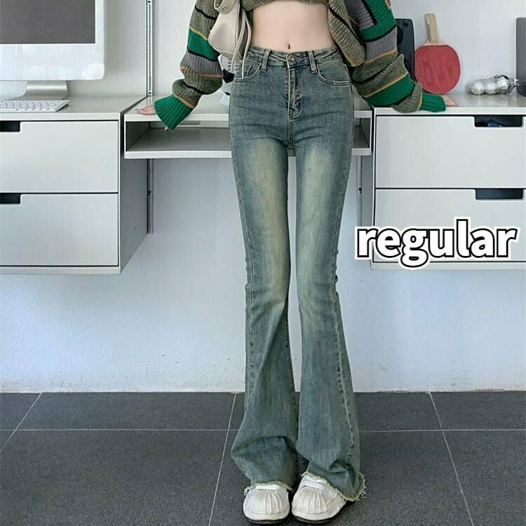 Y2K Skinny Flare Jeans - Retro 90s Grunge, Summer Y2K Outfits, Hip Hop Fashion