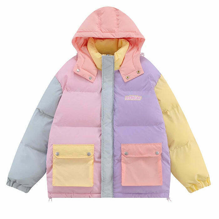 Y2K Soft Girl Aesthetic Pastel Jacket - 90s Grunge, Retro, Summer, Party, and Club