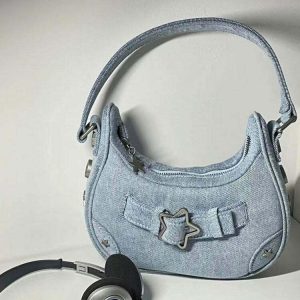 Y2K Star Shoulder Bag - Retro 90s Grunge, Summer Y2K Outfits, Popstar & Club