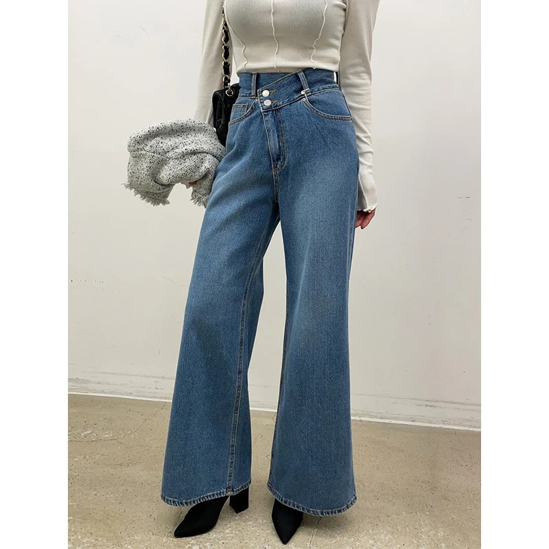 Y2K Streetwear High Waist Vintage Loose Jeans - Harajuku Style Wide Leg Denim Trouser