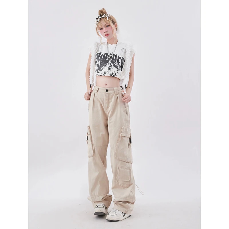 Y2K Streetwear Style Vintage High Waist Wide Leg Jeans - Women's Oversized Straight Denim Trouser