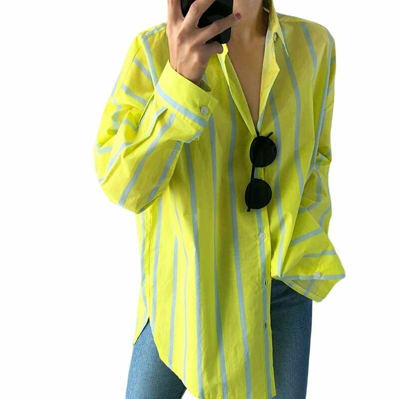 Y2K Striped Sleeve Shirt - 90s Grunge, Retro Summer, Pastel Goth, Y2K Party