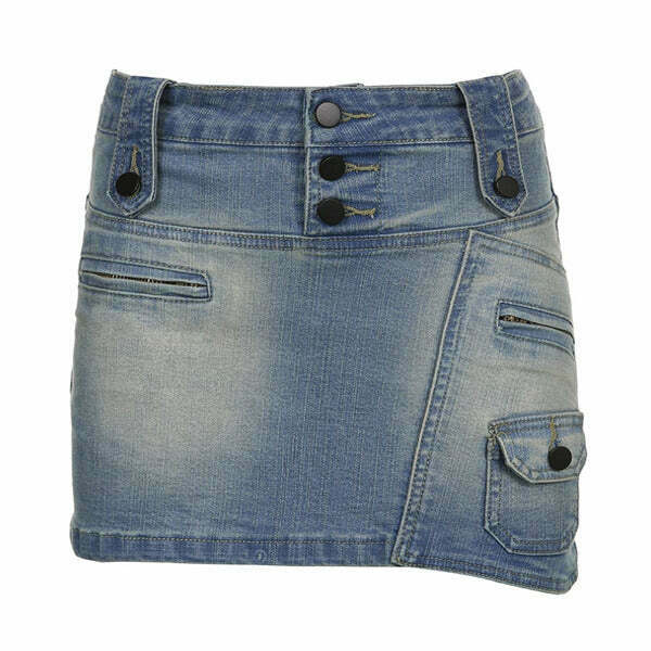 Y2K Style Mini Skirt - Retro 90s Grunge Summer Outfit, Perfect for Y2K Parties & Club