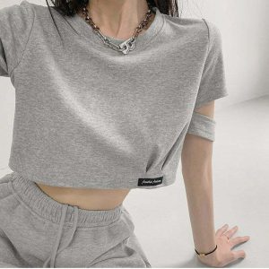 Y2K Summer Crop Top - Retro 90s Fashion, Grunge, Pastel Goth, Baby Tees, Y