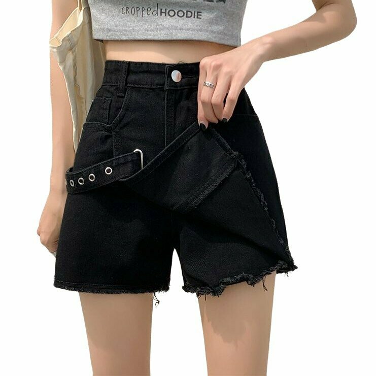 Y2K Summer Denim Shorts - 90s Grunge, Retro, Pastel Goth, Y2K Club & Party