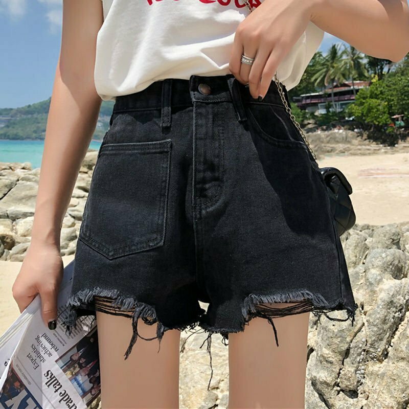 Y2K Summer Denim Shorts - 90s Grunge, Retro Style, Y2K Party & Club Outfits