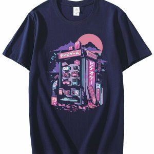 Y2K Summer Outfits: Vaporwave Retro Gaming T-Shirts - 90s Grunge, Pastel Goth, Hip