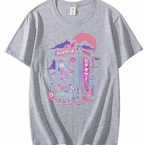 Y2K Summer Outfits: Vaporwave Retro Gaming T-Shirts - 90s Grunge, Pastel Goth, Hip