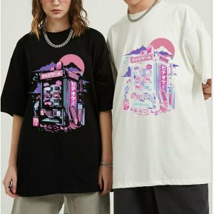 Y2K Summer Outfits: Vaporwave Retro Gaming T-Shirts - 90s Grunge, Pastel Goth, Hip