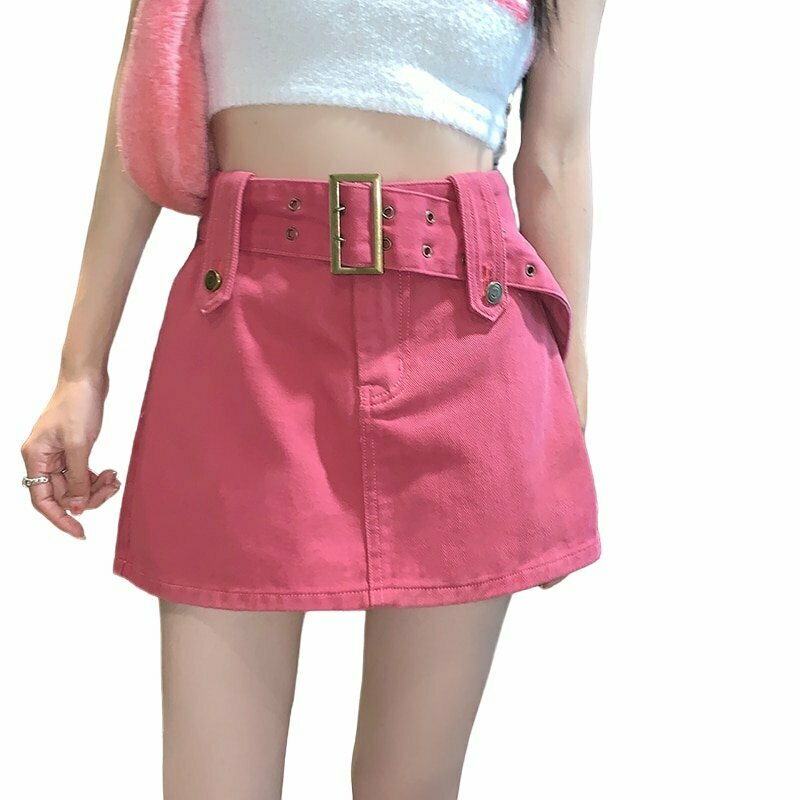 "Y2K Summer Skirt Outfit - 90s Grunge, Retro Style, Pastel Goth, Y2K