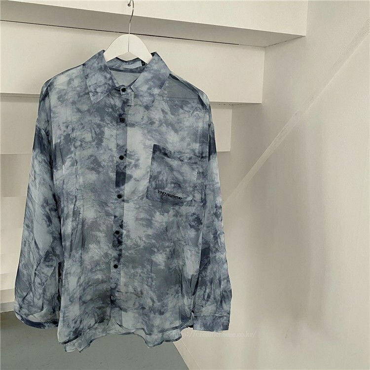 Y2K Tie-Dye Korean Shirt - Retro 90s Grunge Summer Outfit, Y2K Fashion Top